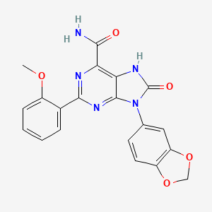 9-(1,3-benzodioxol-5-yl)-2-(2-methoxyphenyl)-8-oxo-7H-purine-6-carboxamide