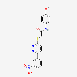 N-(4-methoxyphenyl)-2-[6-(3-nitrophenyl)pyridazin-3-yl]sulfanylacetamide