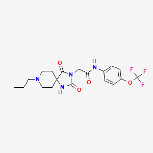 2-(2,4-dioxo-8-propyl-1,3,8-triazaspiro[4.5]decan-3-yl)-N-(4-(trifluoromethoxy)phenyl)acetamide