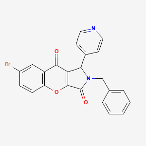 molecular formula C23H15BrN2O3 B2441892 2-Benzyl-7-bromo-1-(pyridin-4-yl)-1,2-dihydrochromeno[2,3-c]pyrrole-3,9-dione CAS No. 850189-75-2