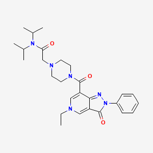 2-(4-(5-ethyl-3-oxo-2-phenyl-3,5-dihydro-2H-pyrazolo[4,3-c]pyridine-7-carbonyl)piperazin-1-yl)-N,N-diisopropylacetamide