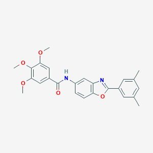 molecular formula C25H24N2O5 B244190 N-[2-(3,5-dimethylphenyl)-1,3-benzoxazol-5-yl]-3,4,5-trimethoxybenzamide 