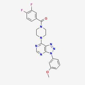 molecular formula C22H19F2N7O2 B2441905 (3,4-difluorophenyl)(4-(3-(3-methoxyphenyl)-3H-[1,2,3]triazolo[4,5-d]pyrimidin-7-yl)piperazin-1-yl)methanone CAS No. 920415-18-5