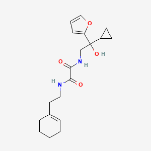 molecular formula C19H26N2O4 B2441916 N1-(2-(cyclohex-1-en-1-yl)ethyl)-N2-(2-cyclopropyl-2-(furan-2-yl)-2-hydroxyethyl)oxalamide CAS No. 2034304-91-9