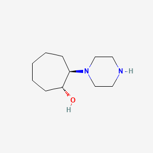 (1R,2R)-2-Piperazin-1-ylcycloheptan-1-ol