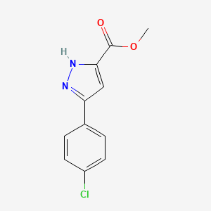 molecular formula C11H9ClN2O2 B2441924 3-(4-氯苯基)-1H-吡唑-5-甲酸甲酯 CAS No. 79508-09-1
