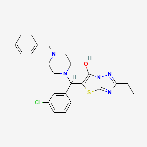 5-((4-Benzylpiperazin-1-yl)(3-chlorophenyl)methyl)-2-ethylthiazolo[3,2-b][1,2,4]triazol-6-ol