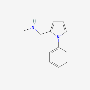 molecular formula C12H14N2 B2441935 N-甲基-1-(1-苯基-1H-吡咯-2-基)甲胺 CAS No. 1211512-65-0