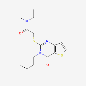N,N-diethyl-2-[3-(3-methylbutyl)-4-oxothieno[3,2-d]pyrimidin-2-yl]sulfanylacetamide