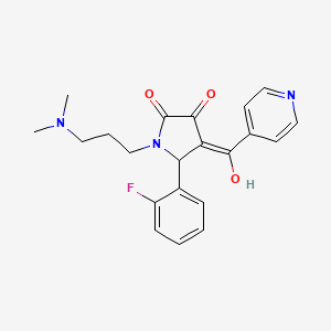 molecular formula C21H22FN3O3 B2441941 1-(3-(dimethylamino)propyl)-5-(2-fluorophenyl)-3-hydroxy-4-isonicotinoyl-1H-pyrrol-2(5H)-one CAS No. 627480-65-3