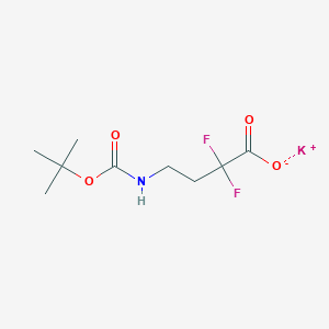 molecular formula C9H14F2KNO4 B2441943 Potassium;2,2-difluoro-4-[(2-methylpropan-2-yl)oxycarbonylamino]butanoate CAS No. 2260935-91-7