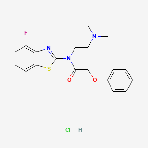 molecular formula C19H21ClFN3O2S B2441945 N-(2-(dimethylamino)ethyl)-N-(4-fluorobenzo[d]thiazol-2-yl)-2-phenoxyacetamide hydrochloride CAS No. 1217112-39-4