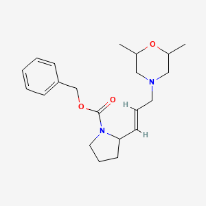 benzyl 2-[(1E)-3-(2,6-dimethylmorpholin-4-yl)prop-1-en-1-yl]pyrrolidine-1-carboxylate