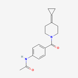 molecular formula C17H20N2O2 B2441957 N-(4-(4-环丙基亚烷基哌啶-1-羰基)苯基)乙酰胺 CAS No. 2097899-06-2