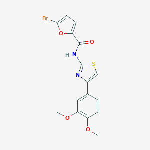 molecular formula C16H13BrN2O4S B244196 5-bromo-N-[4-(3,4-dimethoxyphenyl)-1,3-thiazol-2-yl]furan-2-carboxamide 