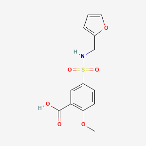 molecular formula C13H13NO6S B2441960 5-(呋喃-2-基甲基磺酰氨基)-2-甲氧基苯甲酸 CAS No. 326889-56-9