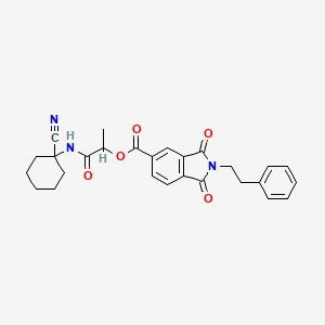 molecular formula C27H27N3O5 B2441964 [1-[(1-氰基环己基)氨基]-1-氧代丙-2-基] 1,3-二氧代-2-(2-苯乙基)异吲哚-5-羧酸酯 CAS No. 1209091-89-3