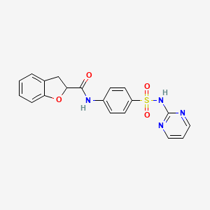 N-[4-(pyrimidin-2-ylsulfamoyl)phenyl]-2,3-dihydro-1-benzofuran-2-carboxamide