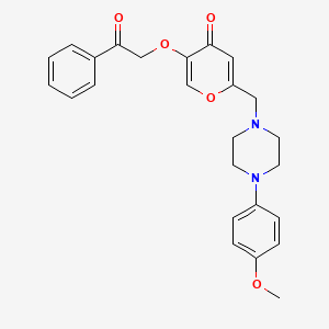 2-((4-(4-methoxyphenyl)piperazin-1-yl)methyl)-5-(2-oxo-2-phenylethoxy)-4H-pyran-4-one