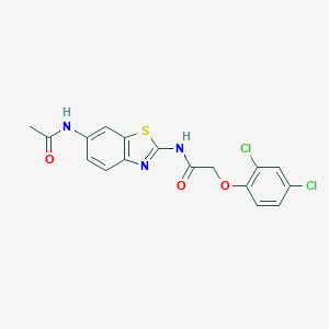 molecular formula C17H13Cl2N3O3S B244197 N-[6-(acetylamino)-1,3-benzothiazol-2-yl]-2-(2,4-dichlorophenoxy)acetamide 