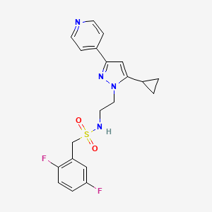 molecular formula C20H20F2N4O2S B2441971 N-(2-(5-cyclopropyl-3-(pyridin-4-yl)-1H-pyrazol-1-yl)ethyl)-1-(2,5-difluorophenyl)methanesulfonamide CAS No. 1797260-06-0