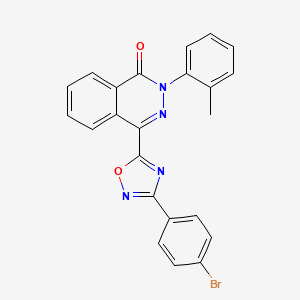 molecular formula C23H15BrN4O2 B2441974 4-[3-(4-bromophenyl)-1,2,4-oxadiazol-5-yl]-2-(2-methylphenyl)phthalazin-1(2H)-one CAS No. 1291847-64-7