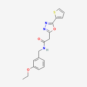 3-fluoro-N-(5-{5-oxo-1-[4-(trifluoromethoxy)phenyl]pyrrolidin-3-yl}-1,3,4-oxadiazol-2-yl)benzamide
