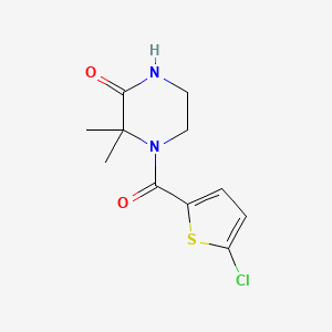 4-(5-Chlorothiophene-2-carbonyl)-3,3-dimethylpiperazin-2-one