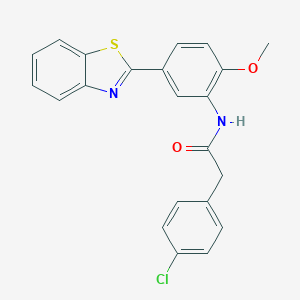 N-[5-(1,3-benzothiazol-2-yl)-2-methoxyphenyl]-2-(4-chlorophenyl)acetamide