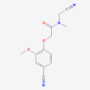 molecular formula C13H13N3O3 B2441982 2-(4-cyano-2-methoxyphenoxy)-N-(cyanomethyl)-N-methylacetamide CAS No. 1311740-76-7