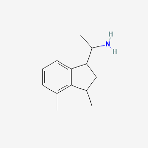 molecular formula C13H19N B2441983 1-(3,4-Dimethyl-2,3-dihydro-1H-inden-1-yl)ethanamine CAS No. 2248339-92-4