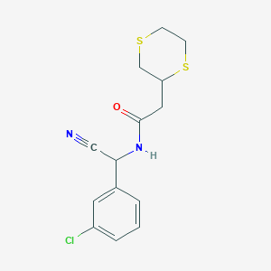 molecular formula C14H15ClN2OS2 B2441989 N-[(3-chlorophenyl)(cyano)methyl]-2-(1,4-dithian-2-yl)acetamide CAS No. 1445419-40-8