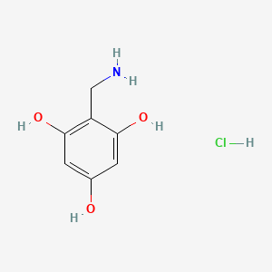 molecular formula C7H10ClNO3 B2441991 2-(Aminomethyl)benzene-1,3,5-triol hydrochloride CAS No. 2225141-80-8