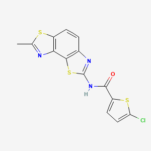 molecular formula C14H8ClN3OS3 B2442002 5-chloro-N-(7-methyl-[1,3]thiazolo[5,4-e][1,3]benzothiazol-2-yl)thiophene-2-carboxamide CAS No. 476642-16-7