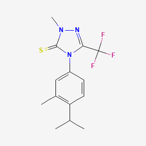 4-(4-isopropyl-3-methylphenyl)-2-methyl-5-(trifluoromethyl)-2,4-dihydro-3H-1,2,4-triazole-3-thione