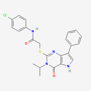 N-(4-chlorophenyl)-2-((3-isopropyl-4-oxo-7-phenyl-4,5-dihydro-3H-pyrrolo[3,2-d]pyrimidin-2-yl)thio)acetamide