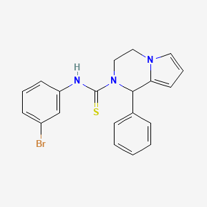 molecular formula C20H18BrN3S B2442021 N-(3-溴苯基)-1-苯基-3,4-二氢吡咯并[1,2-a]嘧啶-2(1H)-硫代甲酰胺 CAS No. 393823-60-4