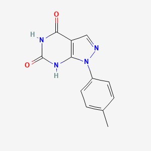 molecular formula C12H10N4O2 B2442023 1-(4-Methylphenyl)pyrazolo[5,4-d]pyrimidine-4,6-diol CAS No. 1209777-97-8