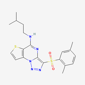 3-(2,5-dimethylphenylsulfonyl)-N-isopentylthieno[2,3-e][1,2,3]triazolo[1,5-a]pyrimidin-5-amine