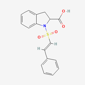 1-[(E)-2-Phenylethenyl]sulfonyl-2,3-dihydroindole-2-carboxylic acid