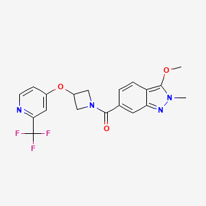 (3-Methoxy-2-methylindazol-6-yl)-[3-[2-(trifluoromethyl)pyridin-4-yl]oxyazetidin-1-yl]methanone