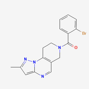 (2-bromophenyl)(2-methyl-8,9-dihydropyrazolo[1,5-a]pyrido[3,4-e]pyrimidin-7(6H)-yl)methanone