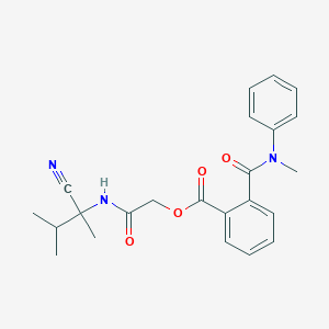 molecular formula C23H25N3O4 B2442054 [2-[(2-Cyano-3-methylbutan-2-yl)amino]-2-oxoethyl] 2-[methyl(phenyl)carbamoyl]benzoate CAS No. 878097-34-8