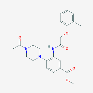 Methyl 4-(4-acetylpiperazin-1-yl)-3-[[2-(2-methylphenoxy)acetyl]amino]benzoate