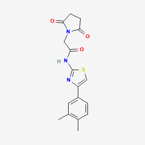 molecular formula C17H17N3O3S B2442066 N-(4-(3,4-dimethylphenyl)thiazol-2-yl)-2-(2,5-dioxopyrrolidin-1-yl)acetamide CAS No. 361167-72-8