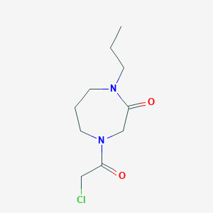 molecular formula C10H17ClN2O2 B2442067 4-(2-Chloroacetyl)-1-propyl-1,4-diazepan-2-one CAS No. 2411262-78-5