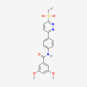 molecular formula C21H21N3O5S B2442069 N-(4-(6-(ethylsulfonyl)pyridazin-3-yl)phenyl)-3,5-dimethoxybenzamide CAS No. 1005307-98-1