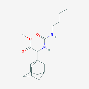 molecular formula C18H30N2O3 B2442070 Methyl 1-adamantyl{[(butylamino)carbonyl]amino}acetate CAS No. 473267-95-7