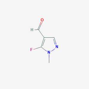 molecular formula C5H5FN2O B2442081 5-Fluoro-1-methyl-1H-pyrazole-4-carbaldehyde CAS No. 1896515-75-5