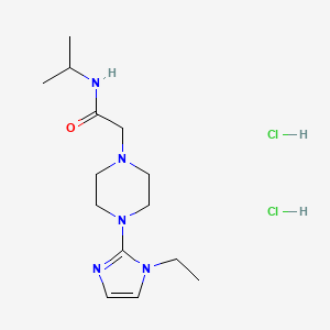 molecular formula C14H27Cl2N5O B2442083 2-(4-(1-ethyl-1H-imidazol-2-yl)piperazin-1-yl)-N-isopropylacetamide dihydrochloride CAS No. 1331266-22-8